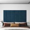 VidaXL Wall Panels 12 Pcs Blue 30x30 Cm Velvet 1.08 M² 343806