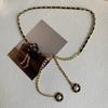 Versatile Black And White Metal Chain Waist Chain For Fashionable Outfits