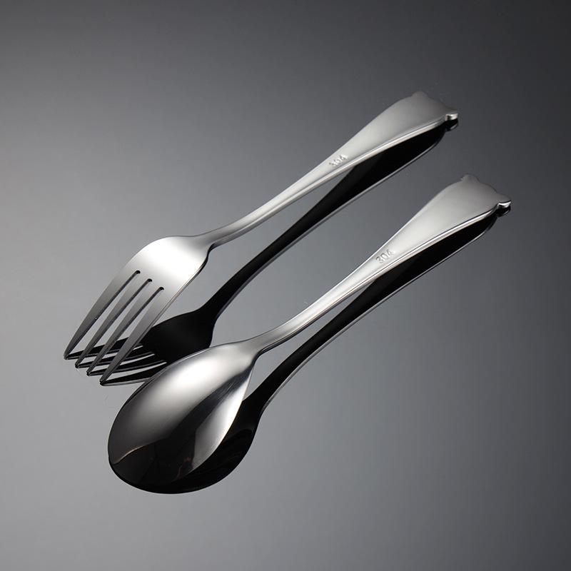 Вилка-ложка в форме панды из нержавеющей стали 304, детская посуда, корейская десертная вилка-ложка, зеркально отполированная, переносная