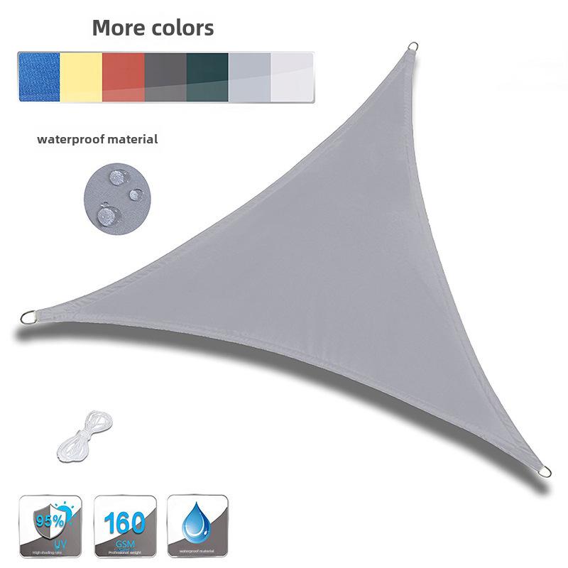 Waterproof Right Angle Triangle Sunshade Sail for Courtyard and Pool - UV Protection Canopy
