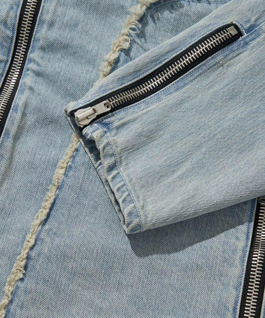 Libere Denim Biker Jacket / Bule