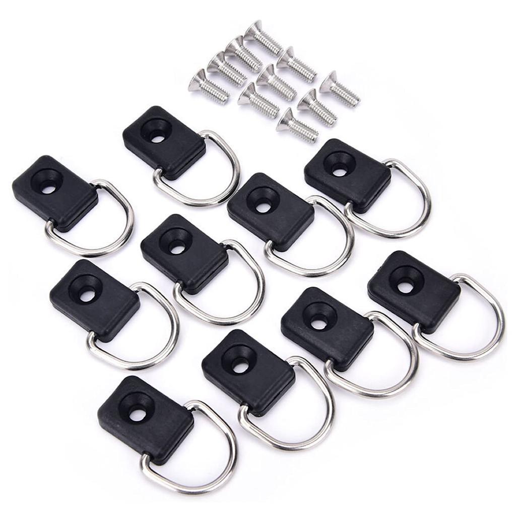 Meliore Utility Hook N-VAN Freed Luggage Room Loading Hook Set of 10 with M6 Dedicated Screws for N Van Light Van General Purpose Vehicle (square