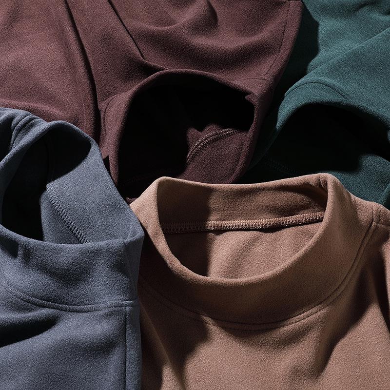 Men's Double-Sided German Velvet Long-Sleeve Warm Turtleneck Top
