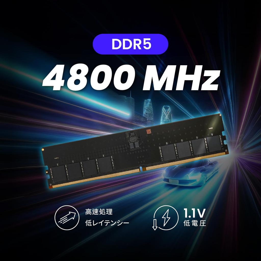 MMOMENT DDR5 32 ГБ x 2 комплект дисков 4800 МГц память для настольного ПК (64GB) ПК5-38400 (CL40/1.1V/288-контактный)