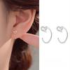 Heart Earrings for Women Minimalist Heart Shape Ear Hook Daily Wear Cute Dainty Heart Stud Earrings