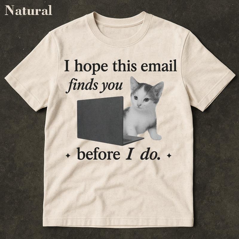 Funny Cat Meme Shirt Brain Rot Ironic Funny Meme TShirt Stupid Funny Shirts Gift For Cat Lover Cursed Cat Shirt