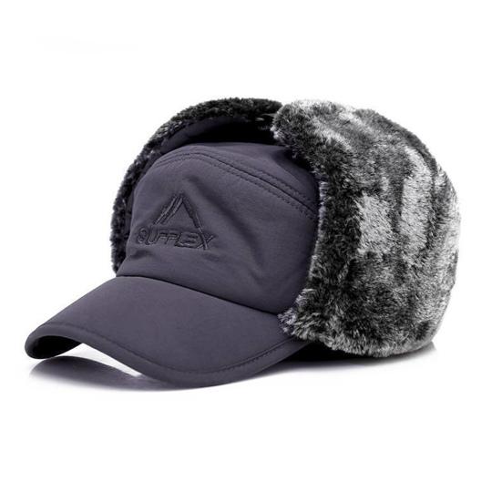 Unisex Winter Hat Thickened Fleece Lined Ear Protection Windoroof Buckle Fasten Heat Retention