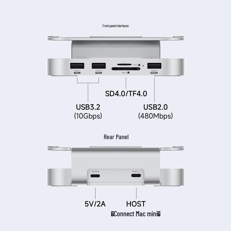Hagibis Расширительный хаб Mac mini M4 со слотом для SSD