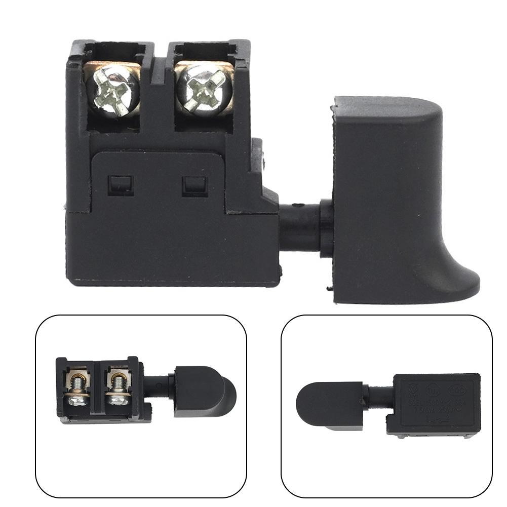Electric Drill Switch Button 250V Black Control Knob Cutting Lock On