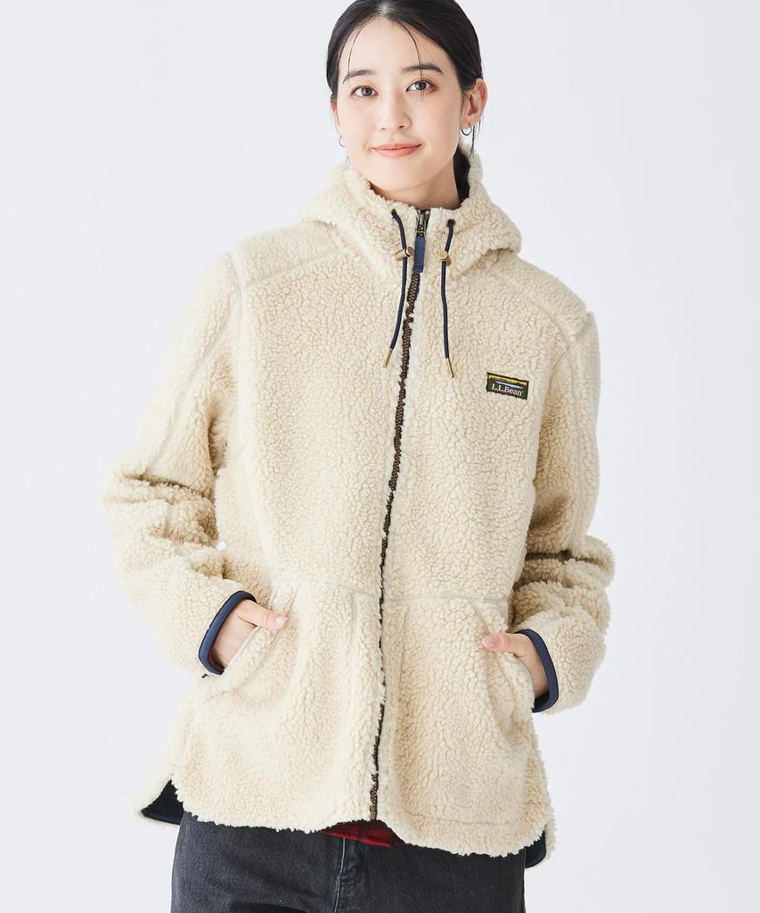 LL Bean Mountain Pile Fleece US Fit Size Alloy 1000043954 Women's Hoodie, Regular, XS, Gray,