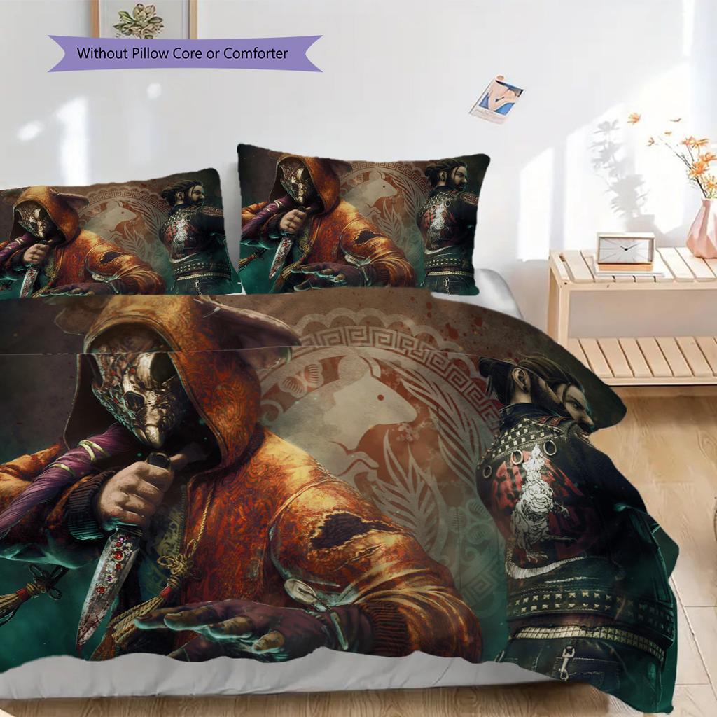Assassin'S Odyssey Hidden Blade Threepiece Set 1 Duvet Cover 2 Pillowcase Without Core Soft And Comfortable Bedding Set