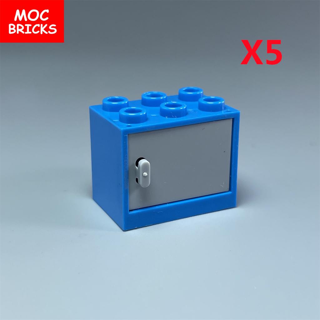 Коробка-шкафчик для кубиков MOC Контейнер 2x3x2 Шкафы Собираемые Частицы 4532 4533 Городской Дом Строительные Кирпичики Детали