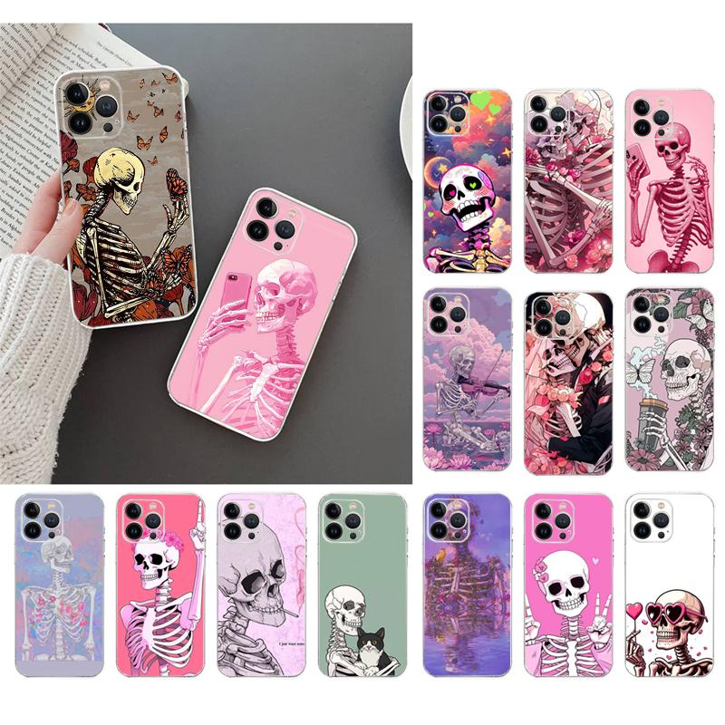 Skeleton Phone Case For iPhone 17 Pro Max Air 17 16 15 14 13 Pro Max 15 16 Pro 15Plus
