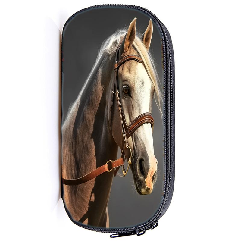 Волк, Панда, Кот, Многофункциональная сумка-карандаш, Лошадь, Капибара, для девочек и мальчиков, Детский пенал, Тигр, Собака, Держатель для канцелярских принадлежностей, Сумка для студентов, Школьные принадлежности