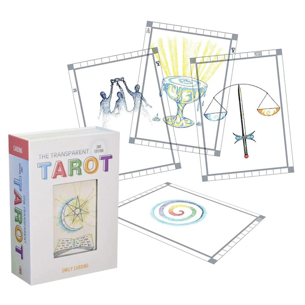 Прозрачные карты со значениями на них Набор тренировочной колоды с путеводителем Игра для гадания для начинающих