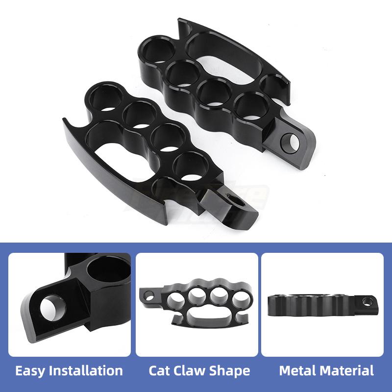 Подножки для мотоцикла, черные хромированные подставки для ног, педали с ЧПУ, подножки для Harley Sportster Softail Dyna Road King Cafe Racer Chopper