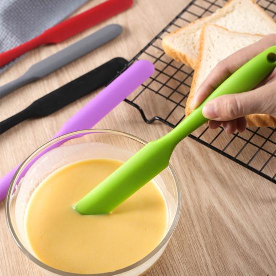 Silicone Jar Spatula Heat-Resistant Jam Spreader Cake Cream Butter Scraper Kitchen Baking Scraper for Jams Butter Frosting