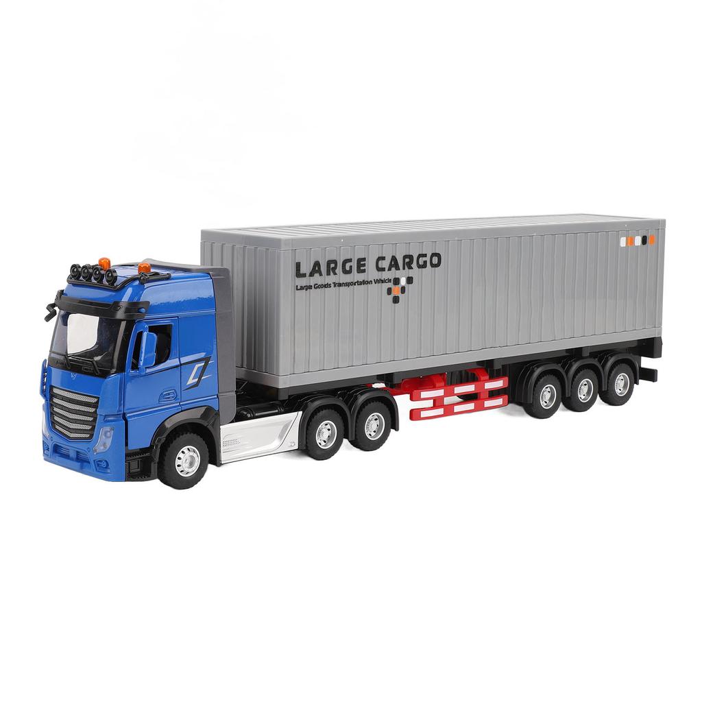 Игрушка RC Semi Truck с открывающимися дверями, контейнеровоз, сплав, музыка, RC Semi Transporter Truck