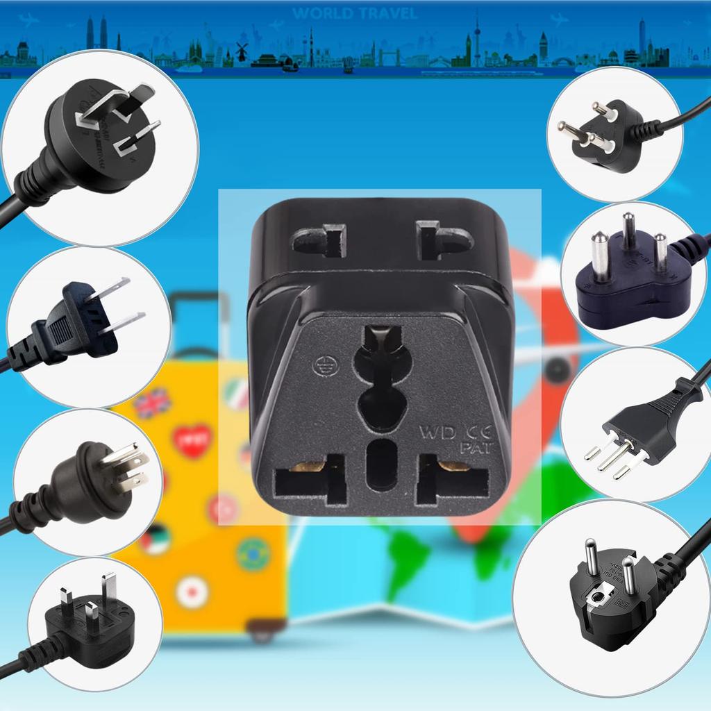Набор из 4 переходников для розеток для конвертации вилок, многонациональный переходник, международный переходник для совместимости по всему миру