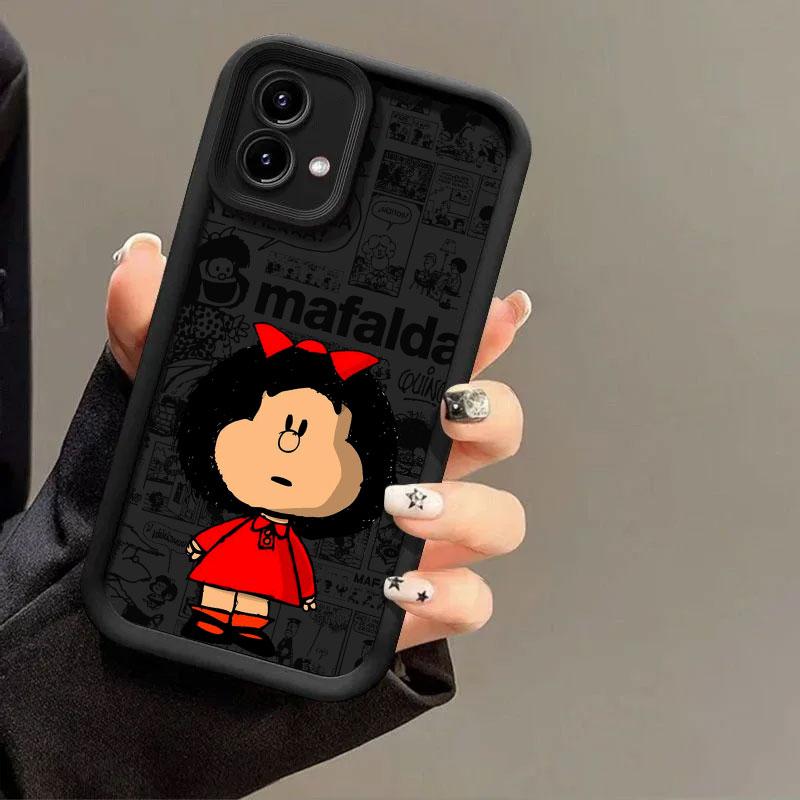 Mafalda Girl Phone Case for Motorola Moto Edge 70 60 Fusion 50 Pro 40 Neo G06 G56 G86 G85 G84 G75 G56 G53 G52 G30 Cover