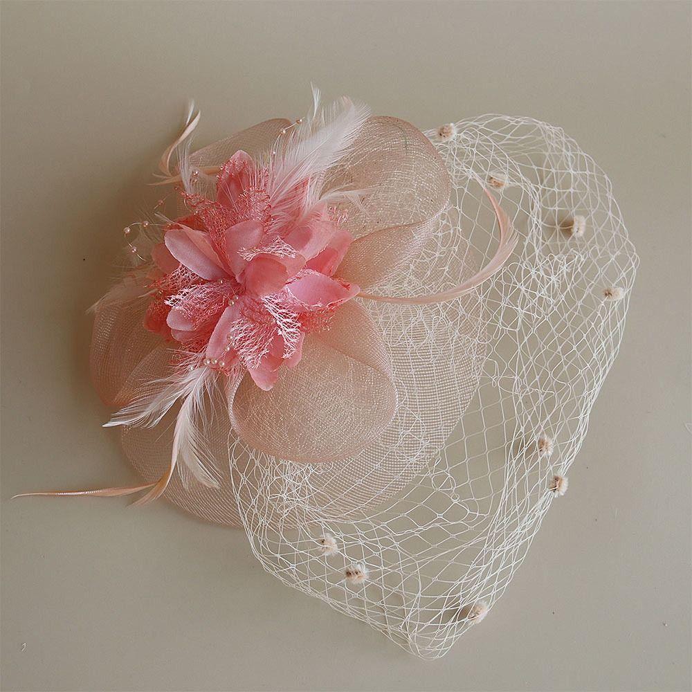 Flower Mesh Fascinators Top Hat Cocktail Party Flower Cocktail Headband Fashion Headwear