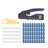 RJ45 Crimping Tool Multifunctional Ethernet Crimper Cutter Stripper for Cat5 Cat5e Cat6 Cat6A Pass