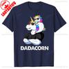Dadacorn Unicorn Dad and Baby Christmas Papa Father's Day Gift Unisex T-Shirt High Quality Cotton Tops Street Fashion