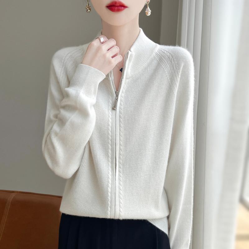 Женский кашемировый кардиган Qinghe кашемир 30% кашемир 70% шерсть осенне-зимний кашемировый кардиган мягкий и теплый