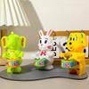 Детская милая заводная игрушка-кролик, играющий на барабане, креативная забавная заводная игрушка-щенок/слон, играющий на барабане, игрушка для младенцев, тренирующая держать голову