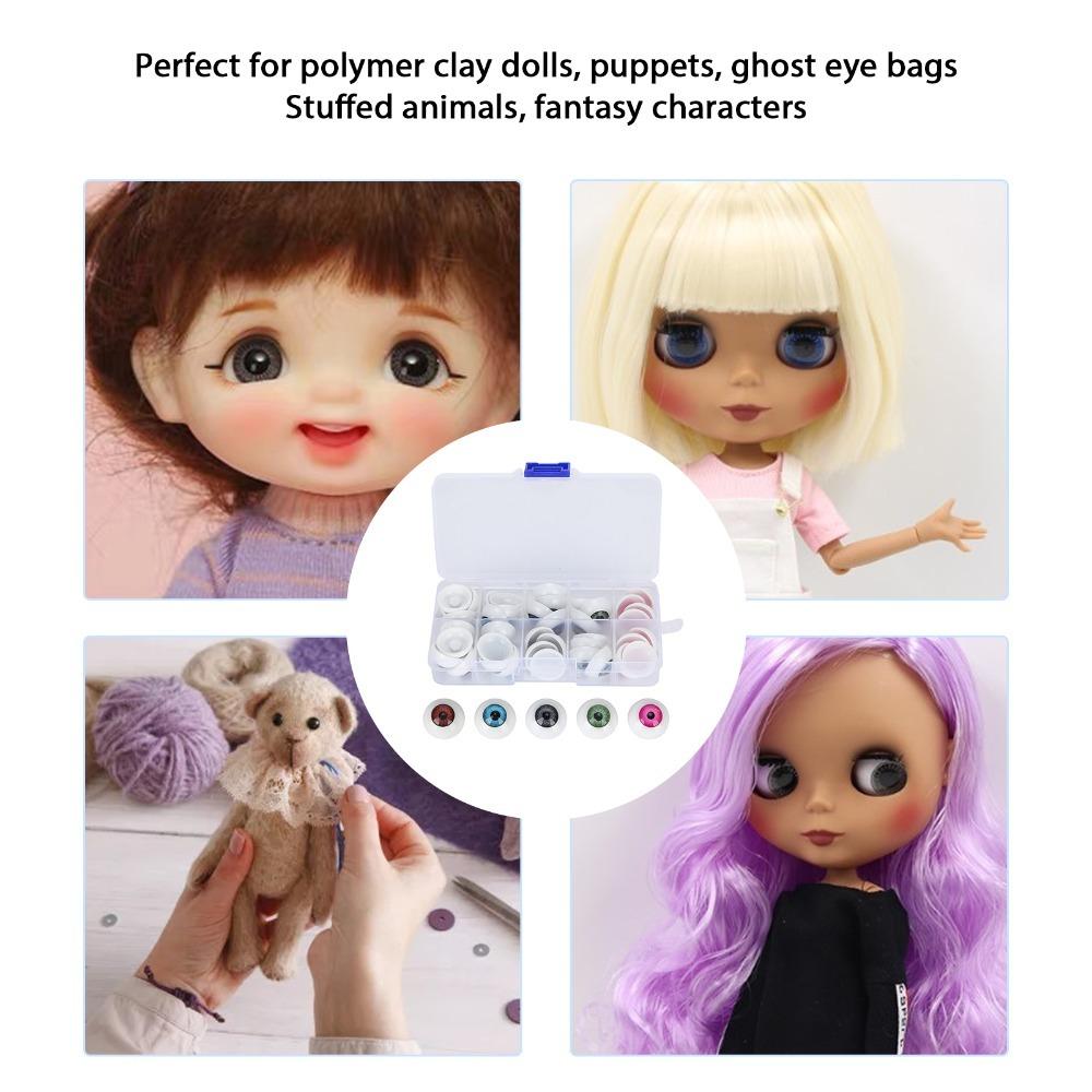100pcs Plastic Plastic Eyes Half Round Half Round Eyes Colorful Eyes Bear Stuffed Animals