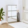 VidaXL Mirror Shoe Cabinet 3 Tiers Concrete Grey 63x17x102,5 Cm 342636