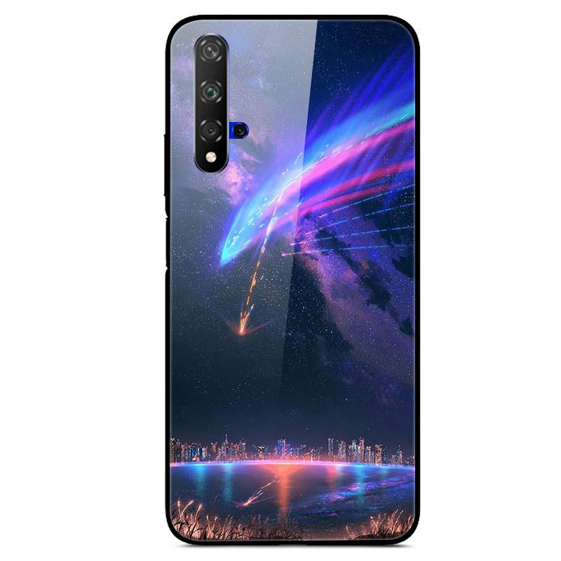 For Huawei Nova 5T Case Tempered Glass Cover 3D Cat Printing Case For Huawei Nova 5T 2019 5 T Phone Case For Huawei Nova5T Cover