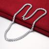 925 Stamped Silver Classic 4MM Round Box Chain Necklaces for Men Woman Wedding Party Christmas Gifts Jewelry
