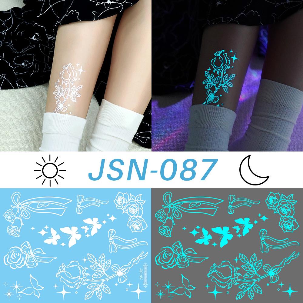 Rikaron Luminous White Henna Mandala & Butterfly Tattoo Stickers - Waterproof.