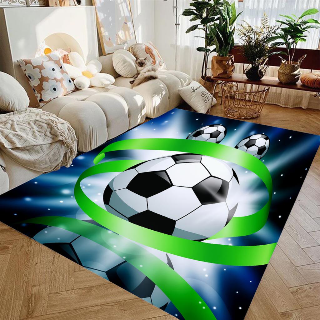 Football Sport Printed Carpet Living Room Bedroom Decor Kid Nonslip Parlor Floor Mat Surface Comfortable Carpet Birthday Gift