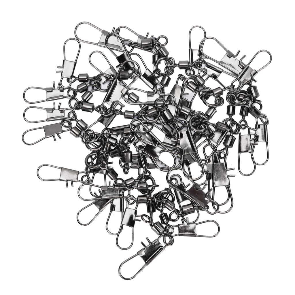 10 шт. рыболовные вертлюги с безопасными защелками из нержавеющей стали высокой прочности Interlock Snap Rolling Co