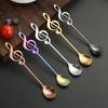 304 Stainless Steel Music Spoon Gold Creative Stirring Coffee Spoon Dessert Spoon Mini Music Bar Spoon