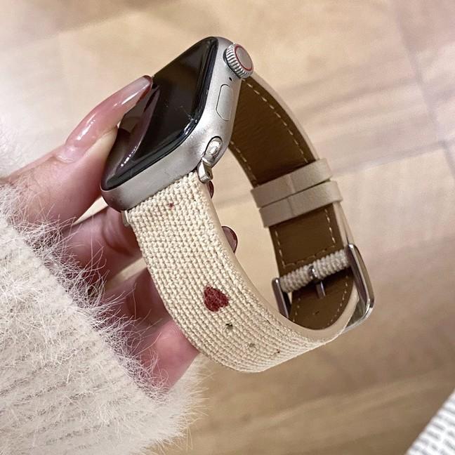 For Apple S11 Watch iwatch10 Love Corduroy Strap Applewach9876SE/Ultra