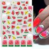 Decoration Transfer Slider Watermelon Nail Decal Peach Nail Foil Cherry Pattern Fruit Nail Sticker