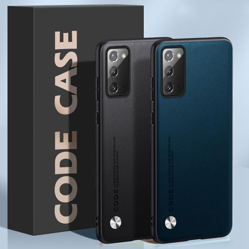 Роскошный чехол из искусственной кожи для Samsung Galaxy Note 20 Ultra Note20 5G, задняя крышка, деловой матовый силиконовый защитный чехол для телефона