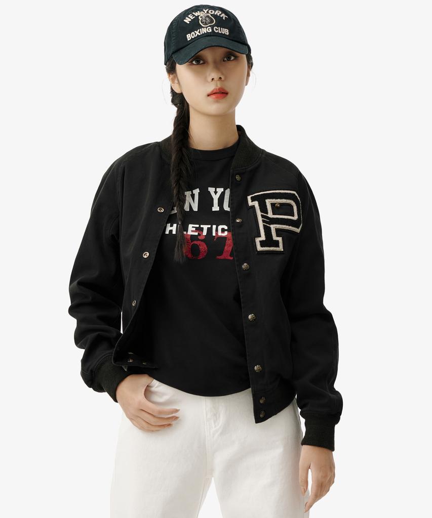 Polo Ralph Lauren [New York Boxing Club] Satin Varsity Reversible Jacket - Black