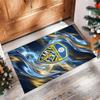 Ковер из хрустального бархата с принтом футбольного клуба Leeds United, Удобный, Впитывающий влагу, Нескользящий, Для помещений