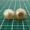 New/Pt900 South Sea White Pearl (cream White Pearl) Earrings/g463-73