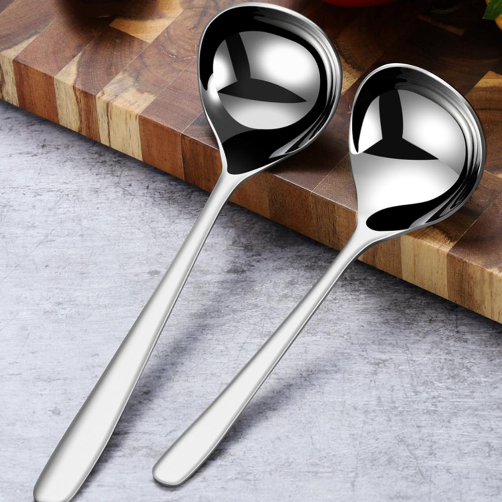 Creative Kitchen Tool Stainless Steel Thicken Cooking Dinner Scoop Soup Ladle Tableware Soup Spoon