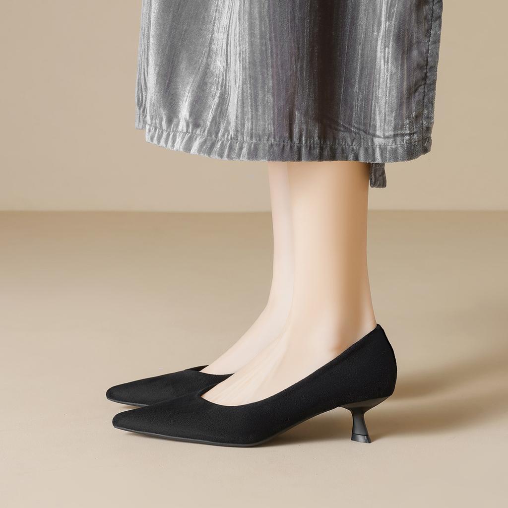 Weiwei girl 739-3 черные туфли для работы, лодочки на шпильке, одинарные туфли, женские туфли на мягкой подошве, каблук-рюмочка, темпераментные туфли на высоком каблуке