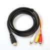 5 футов HDMI Male To 3 RCA 1080P VGA шнур Видео Аудио AV кабель для ТВ HDTV DVD Бытовая электроника