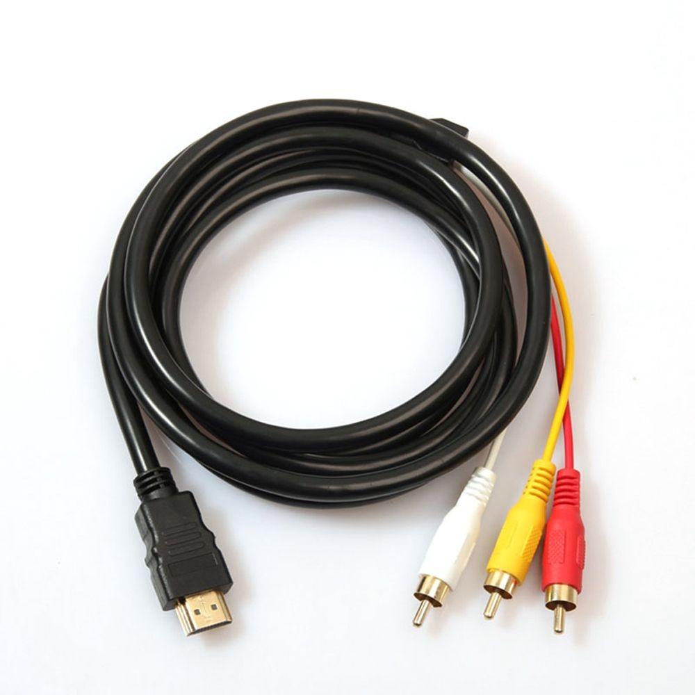 5 футов HDMI Male To 3 RCA 1080P VGA шнур Видео Аудио AV кабель для ТВ HDTV DVD Бытовая электроника