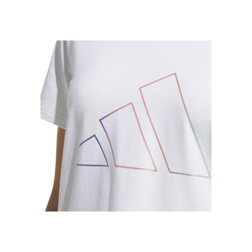 Adidas Спортивная футболка с коротким рукавом Mountain Logo, женские топы белого цвета GP0673