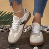 Women's Fashionable Beige Sports Shoes, Lace Up Closure, Seasonal Shoes, Casual Shoes | Fashionable Sports Shoes