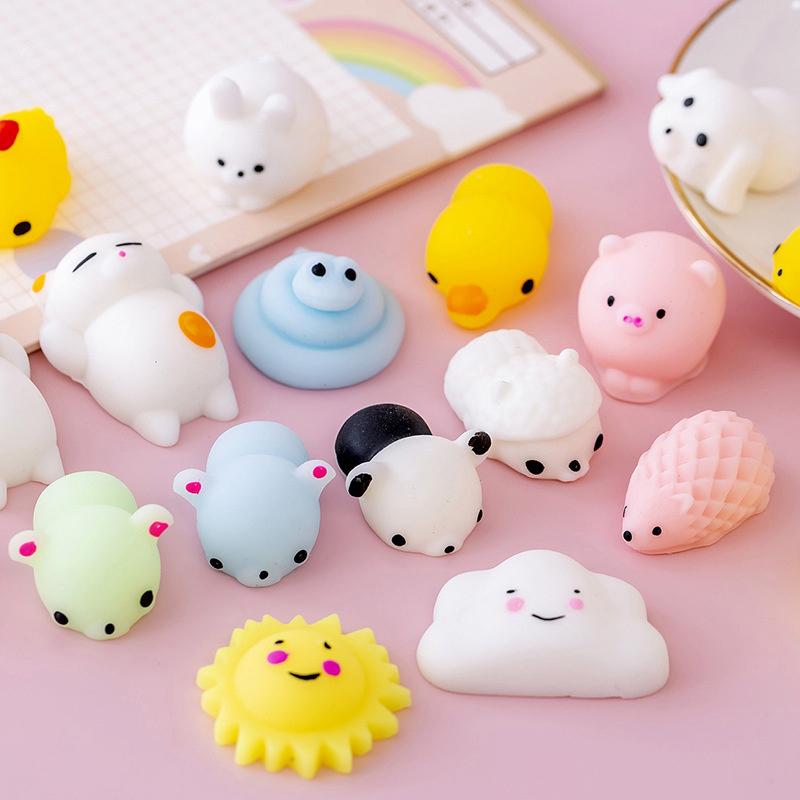 Kawaii Animal Soft Mochi Fidget Toys Антистрессовые сенсорные игрушки для взрослых